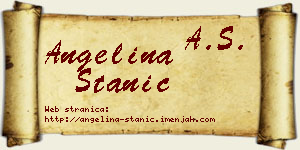 Angelina Stanić vizit kartica